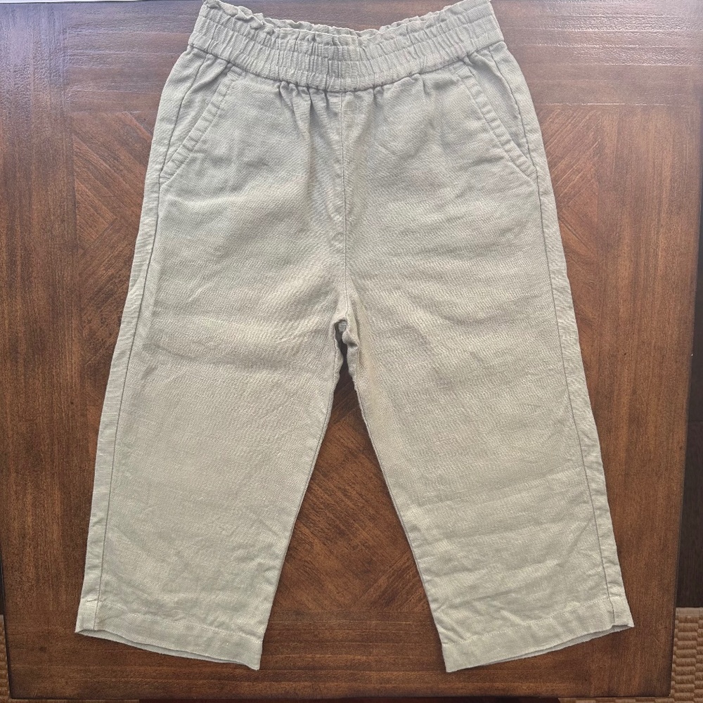 J. Crew Wide-Leg Linen Pant - Faded Pistachio